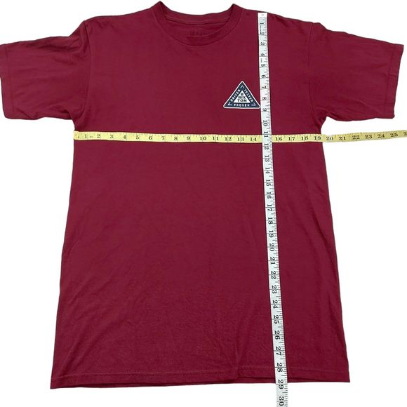 Brixton Graphic T-Shirt Mens Medium Burgundy Standard Fit Cotton Short Sleeve - Picture 8 of 11